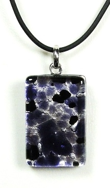 Pendentif étoile En Verre Murano Violet Et Argenté – Bijou Unique Et élégant