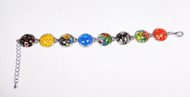 Bracelet verre MURANO millefiori rond