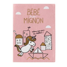 Protege Carnet De Sante Baby Modele Bebe Trop Mignon Fille Rose Derriere La Porte Dlp Id Kdo