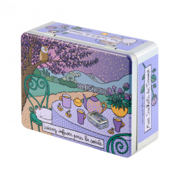 Boîte à tisane compartimentée modèle Tisane du soir - Derrière la porte (DLP)