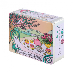 Boîte à thés compartimentée modèle Beau matin - Derrière la porte (DLP)