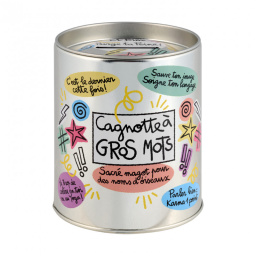 Tirelire PECULE modèle Cagnotte à gros mots - Derrière la porte (DLP)