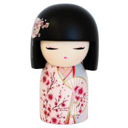Poupée japonaise Kokeshi KIMMIDOLL Sakura - Clarté 10cm
