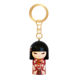 Porte clé poupée japonaise Kokeshi KIMMIDOLL Nozomi - Espoir 5cm