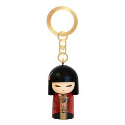 Porte clé poupée japonaise Kokeshi KIMMIDOLL Yukina - Guidance 5cm
