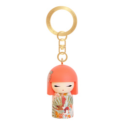Porte clé poupée japonaise Kokeshi KIMMIDOLL Hiyori - Harmonie 5cm