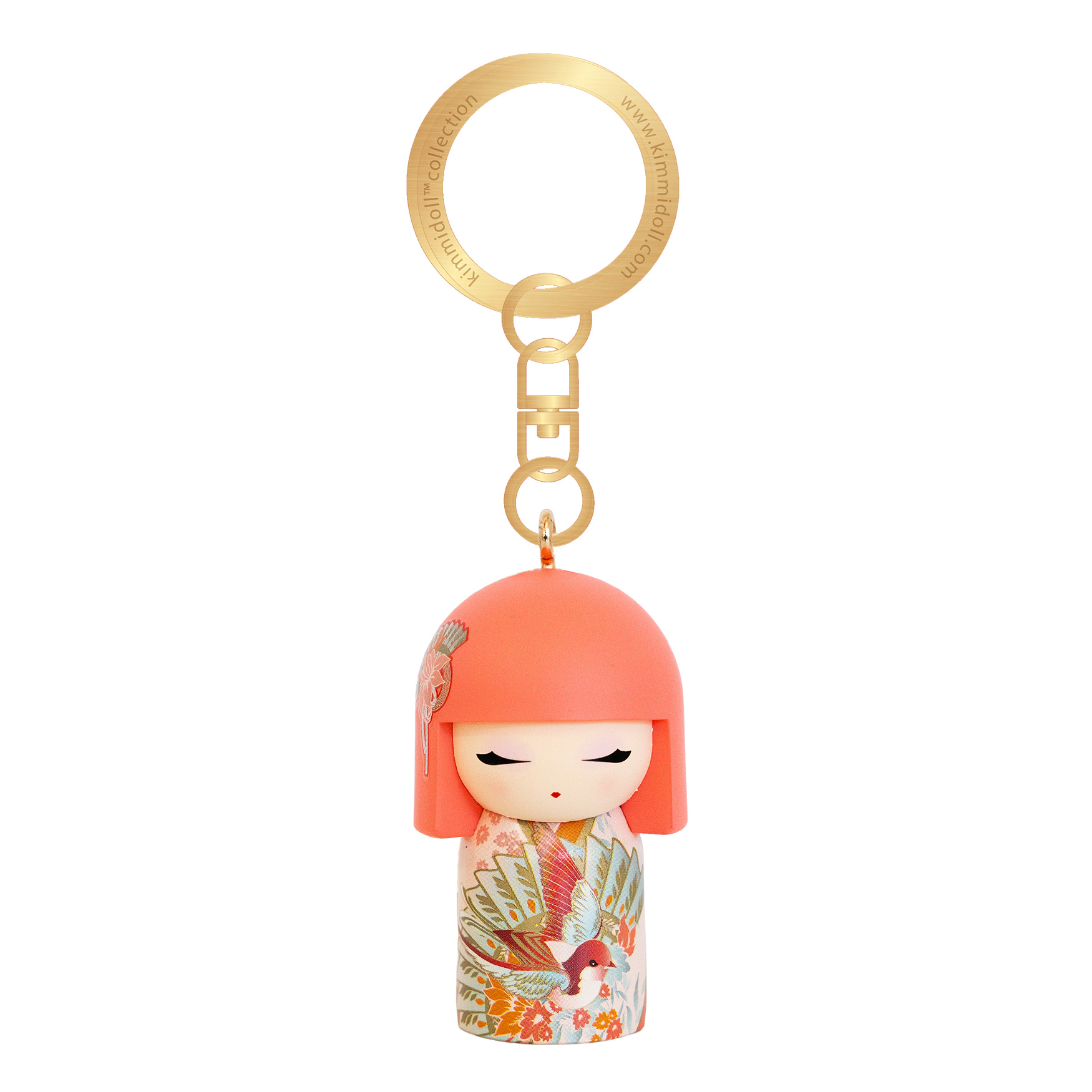 Porte clé poupée japonaise Kokeshi KIMMIDOLL Hiyori - Harmonie 5cm